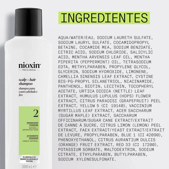 Shampoo para Cabelos Naturais Sistema 2 Nioxin